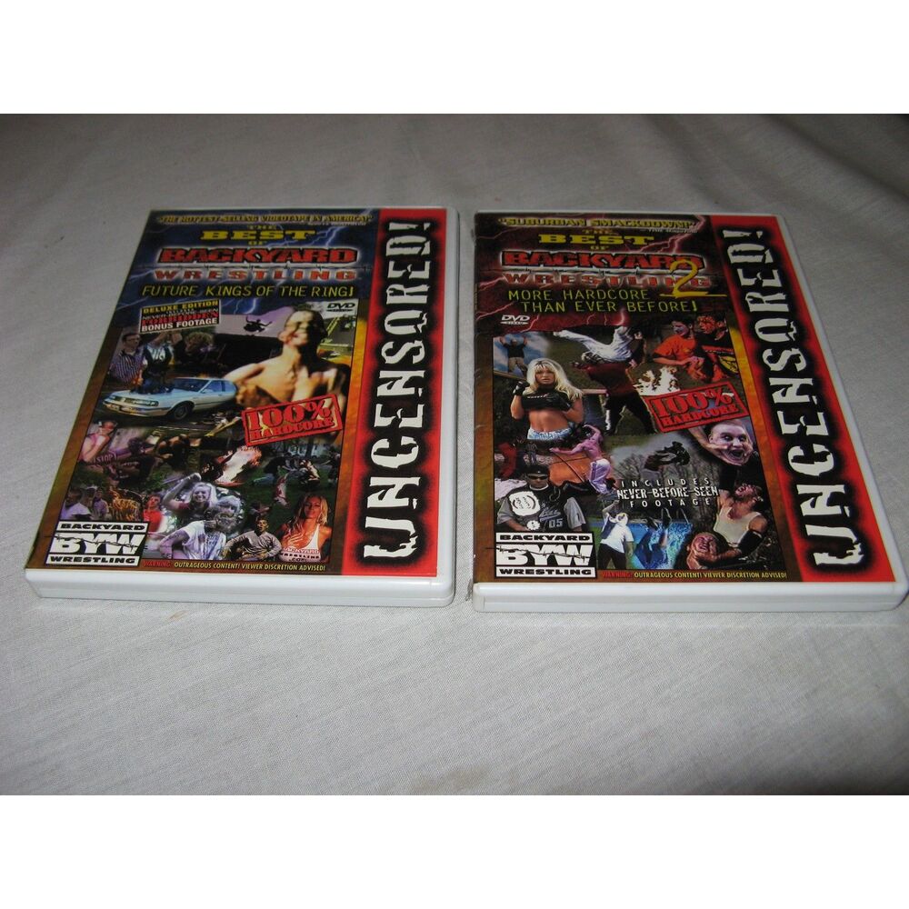 UNCENSORED The Best of Backyard Wrestling DVD Sports Series 1 & 2 BYW Home Video